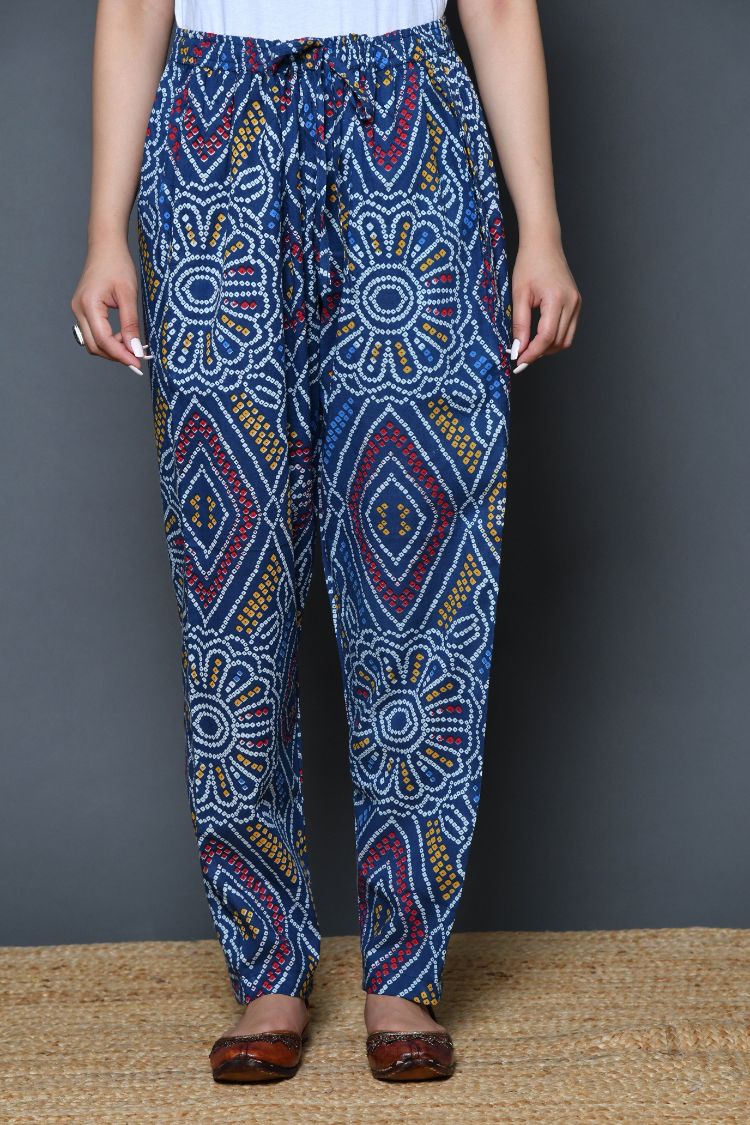 Buy Girls Blue Floral Print Bell Boot Leg Pants Online at Sassafras