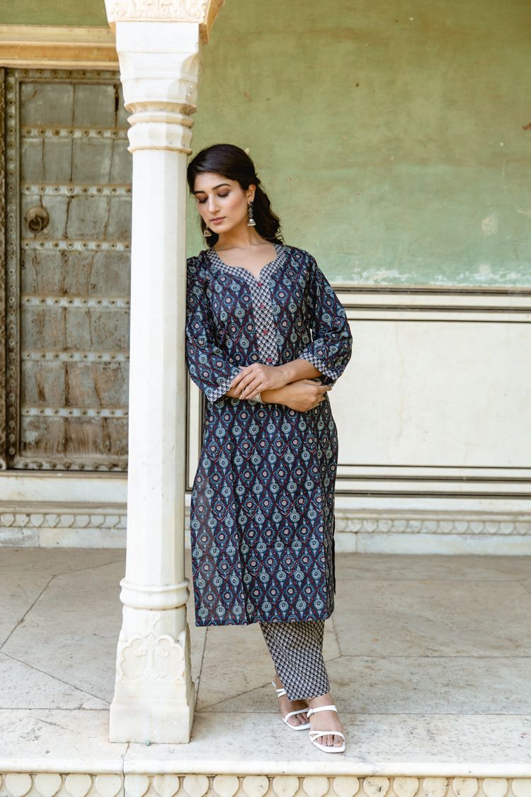 Indigo Taupe Palash Suit Set