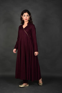 Wine Beejna Anarkali Kurta