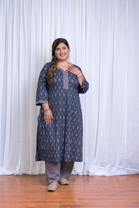 Indigo Taupe Palash Kurta + Pant